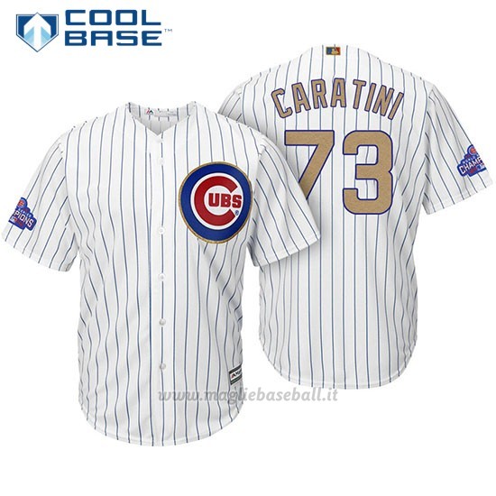 Maglia Baseball Uomo Chicago Cubs 73 Victor Caratini Bianco Or Program Cool Base